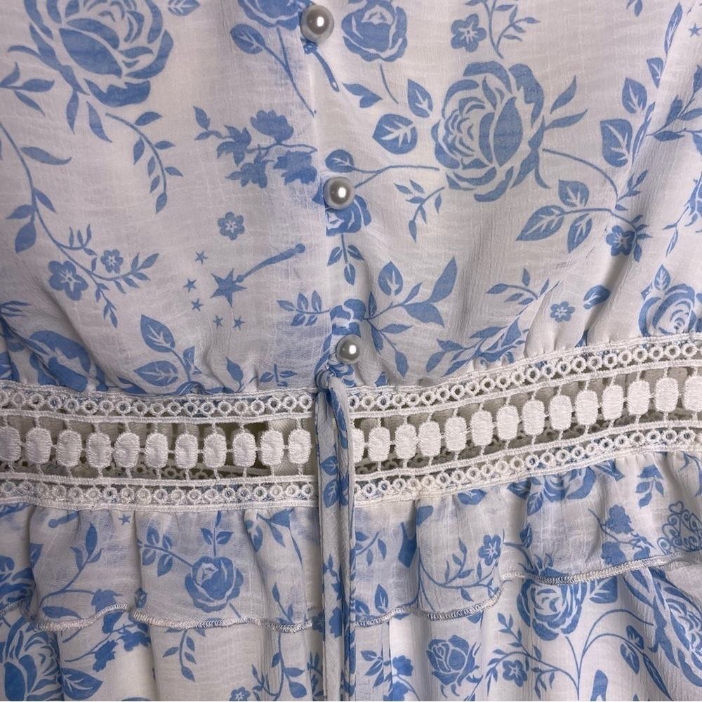 Disney Cinderella romper size medium blue and white - Picture 2 of 6